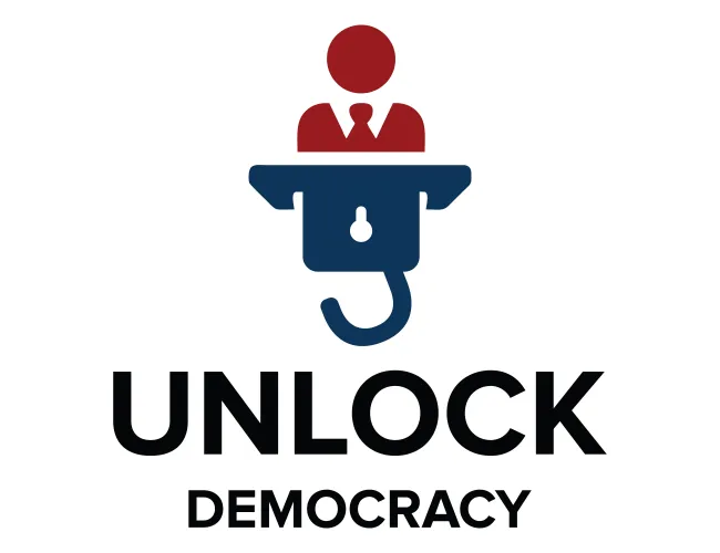 Unlock democracy Premium Vector