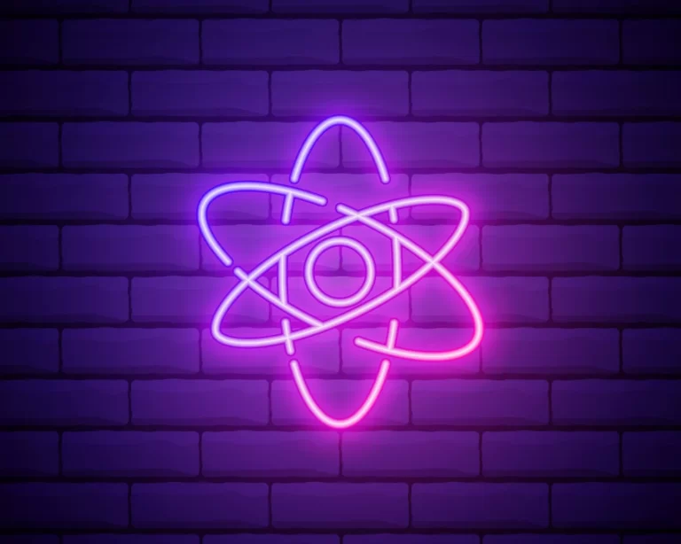 neon atom graphic