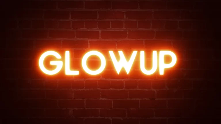 glow up neon sign