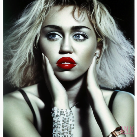Ai generated portrait of Miley Cyrus Glam Shot