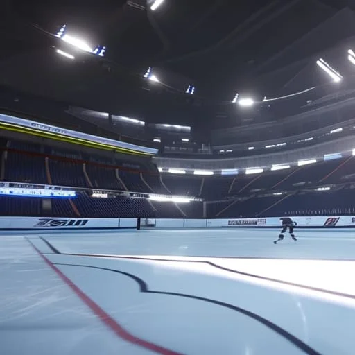 ice hockey 3D Game Cinematic Feel, Epic 3D Videogame Graphics
