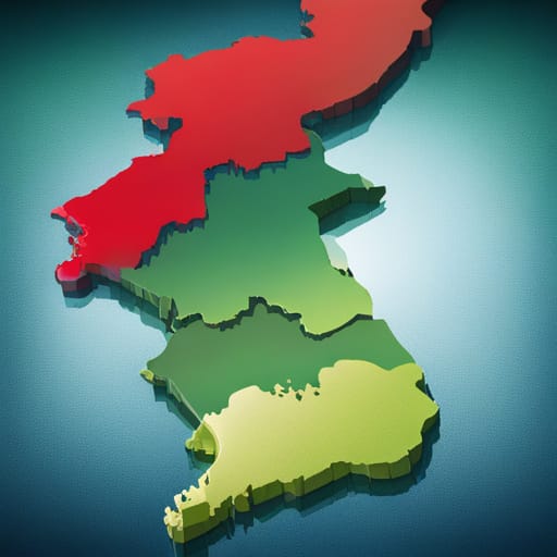 north korea ai generated map image